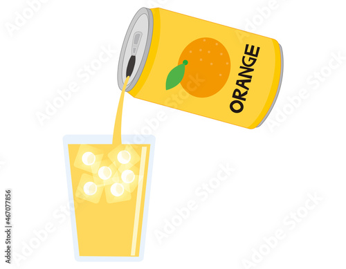 缶ジュース　アルミ缶　ベクターイラストト
