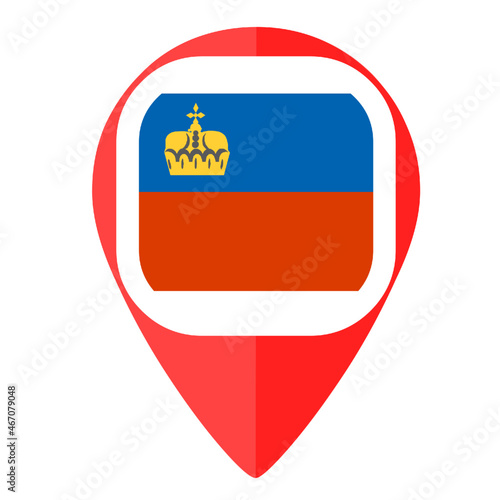Free Download Liechtenstein flag pin map marker country - GFXLoad