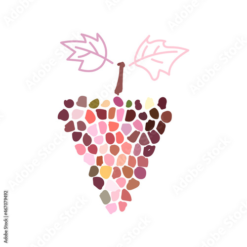 abstract graphic bunch of grapes vector illustration