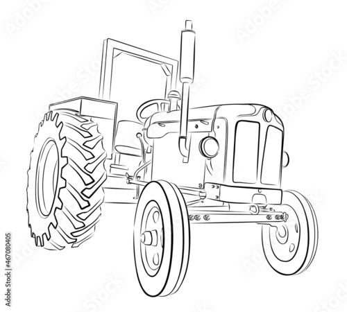 The Symbol of a old tractor.