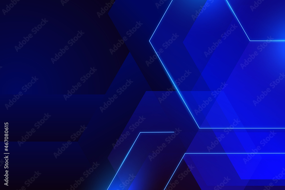 Obraz premium Gradient abstract shape background with blue color design
