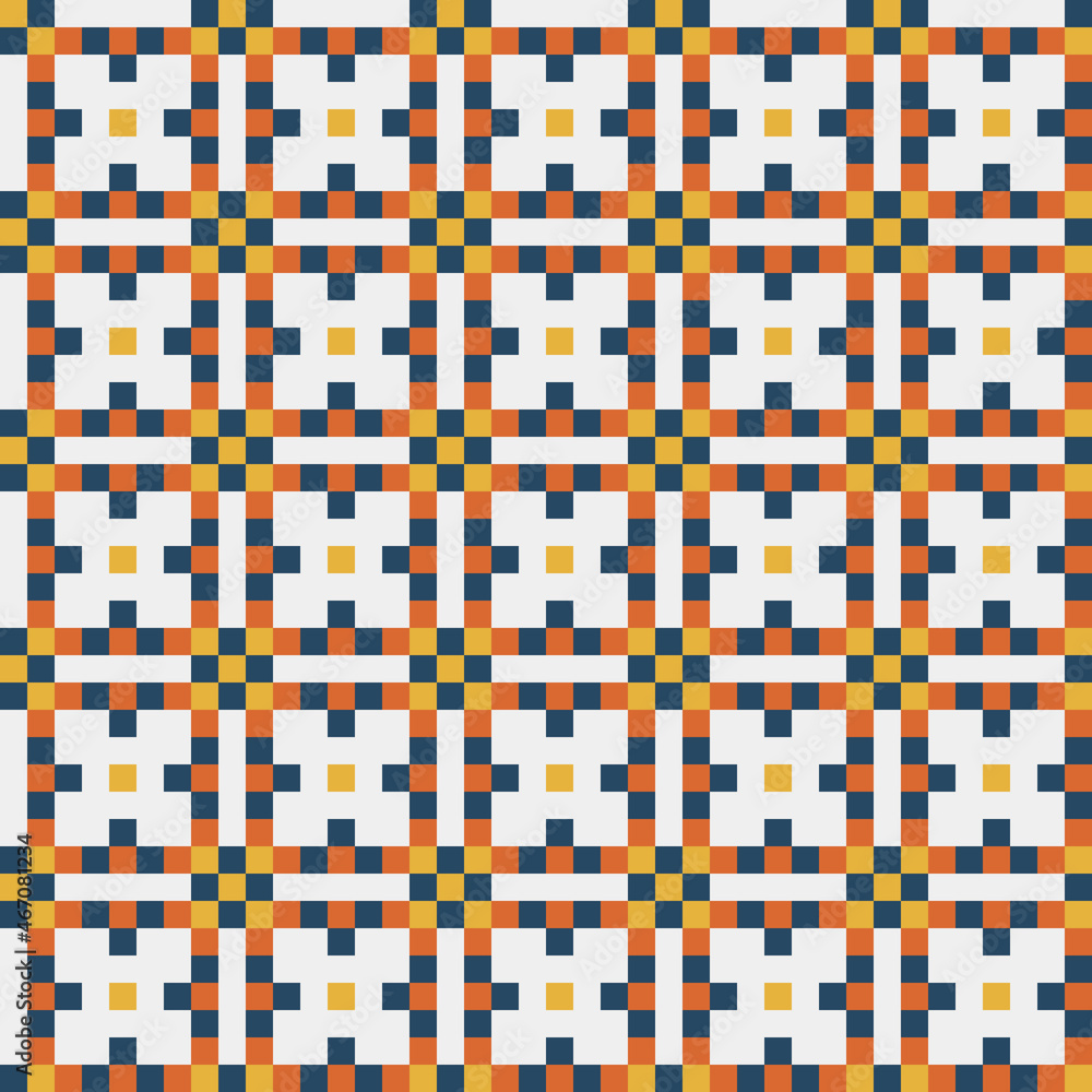 Fototapeta premium Abstract Cross Pattern generative computational art illustration