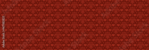 Interior Design. Floral background pattern in brown and red tones seamless wallpaper texture seamless
