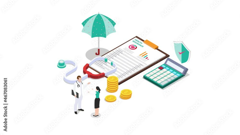 Woman talking about health insurance with doctor Woman talking about health insurance with doctor