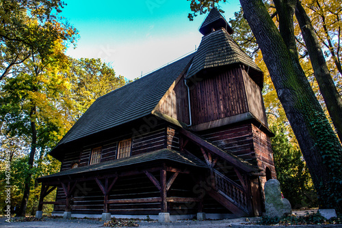 Konstfotografi the old church in the Szczytnicki Park in Wrocław