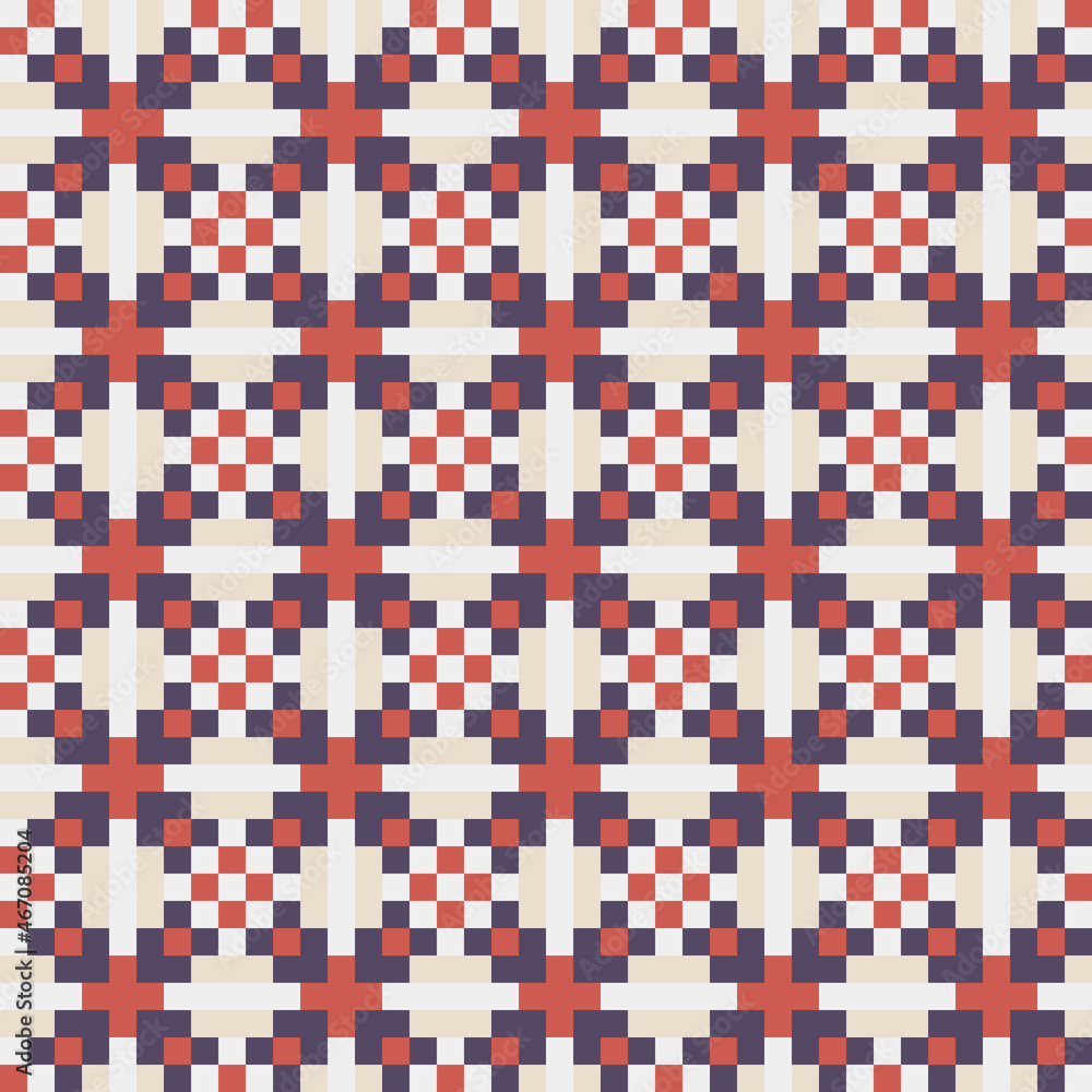 Fototapeta premium Abstract Cross Pattern generative computational art illustration