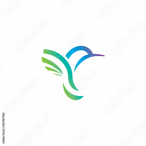 Abstract Hummingbird Logo