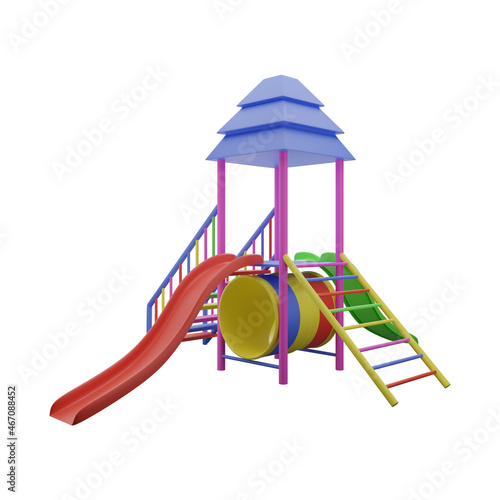3d rendering playground icon