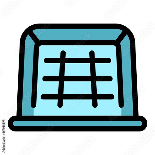 Hurling gate icon. Outline hurling gate vector icon color flat isolated