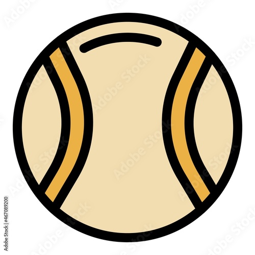Hurling ball icon. Outline hurling ball vector icon color flat isolated