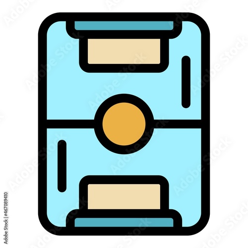 Hurling field icon. Outline hurling field vector icon color flat isolated