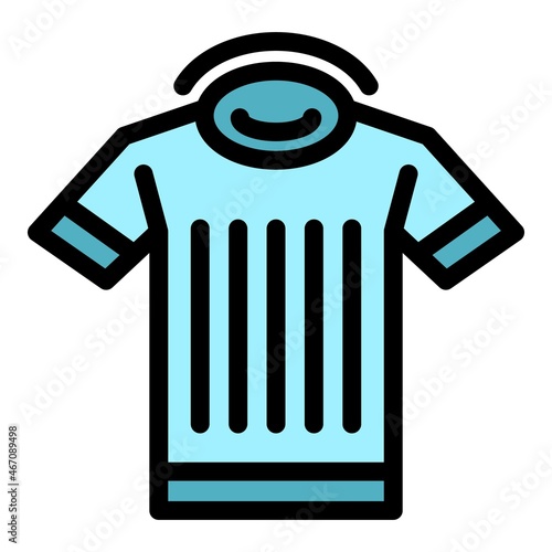 Hurling referee shirt icon. Outline hurling referee shirt vector icon color flat isolated