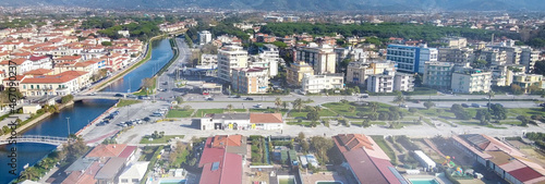Foto Aerial view of Viareggio Homes and Canal, Tuscany, Italy