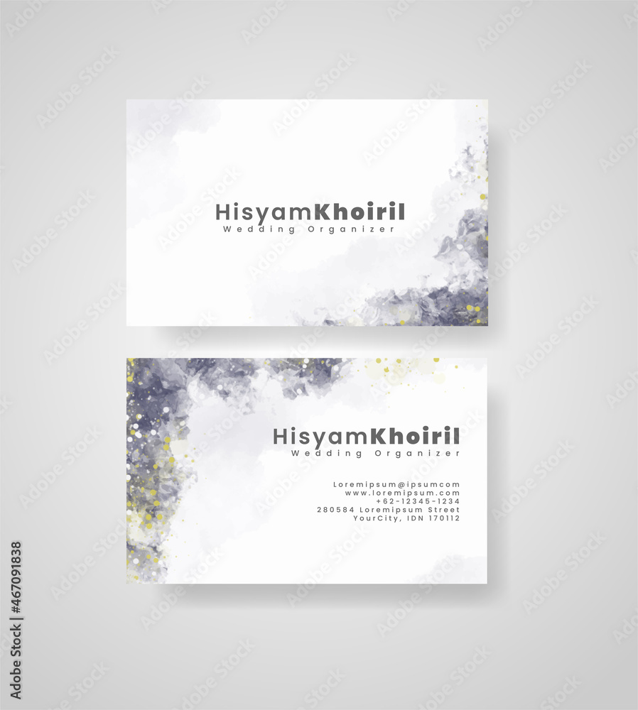 Beautiful business card template with watercolor Beautiful business card template with watercolor