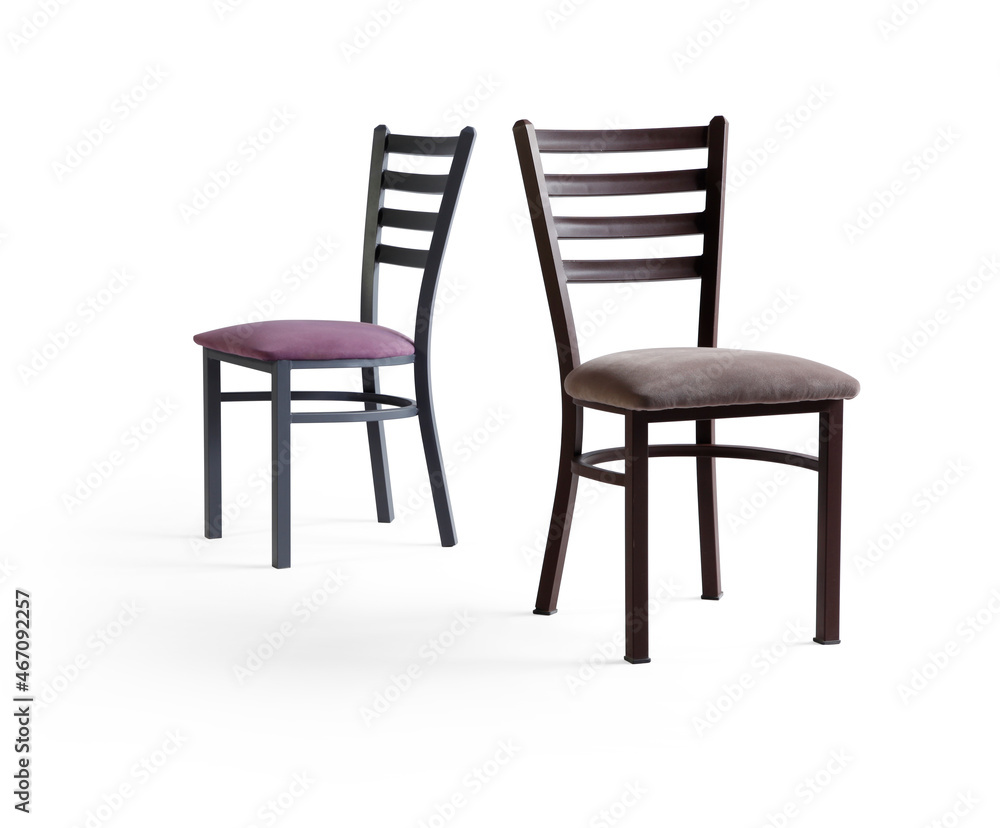 Single chair at different angles on a white background . Single chair at different angles on a white background .