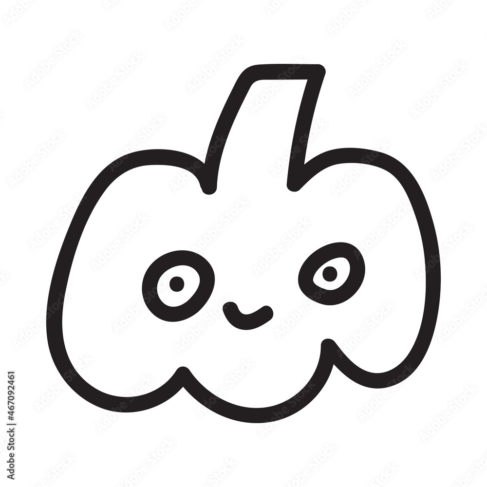 Halloween pumpkin. Vector concept in doodle and sketch style. Hand drawn illustration Halloween pumpkin. Vector concept in doodle and sketch style. Hand drawn illustration