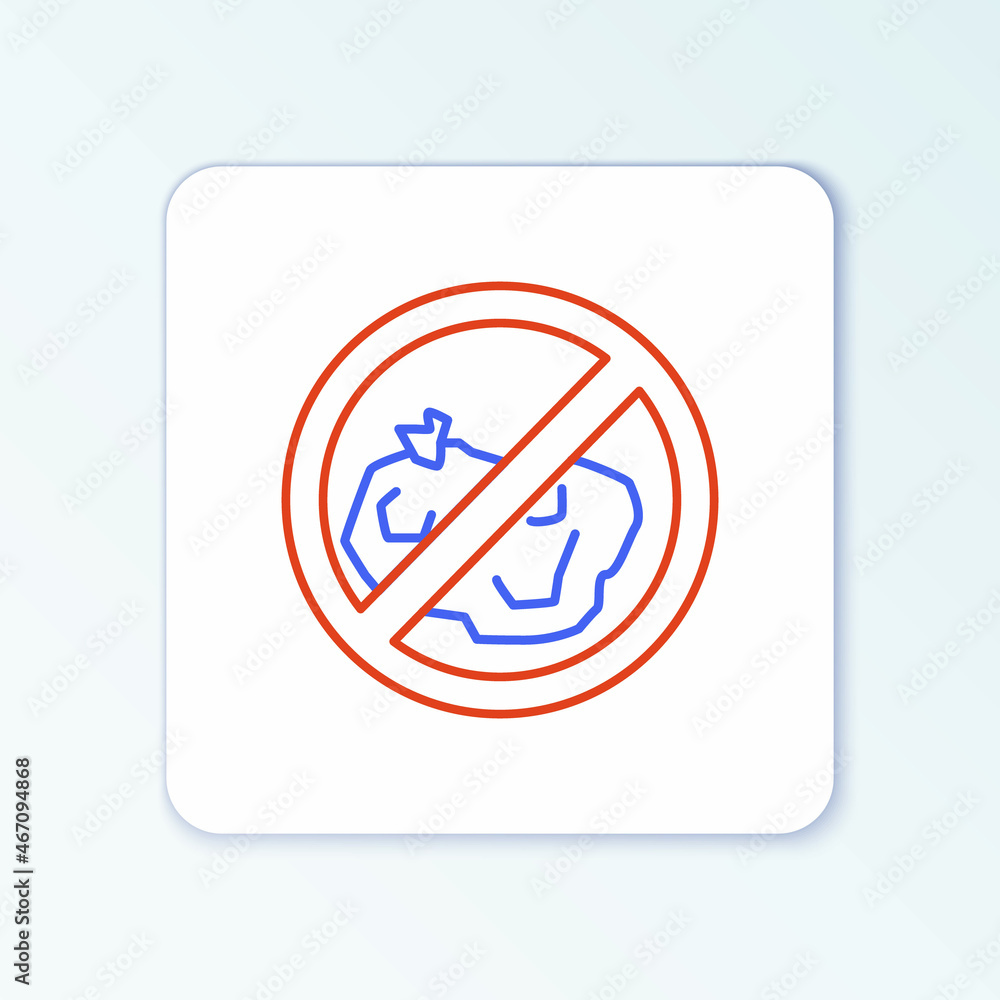 Line No trash icon isolated on white background. Colorful outline concept. Vector Line No trash icon isolated on white background. Colorful outline concept. Vector