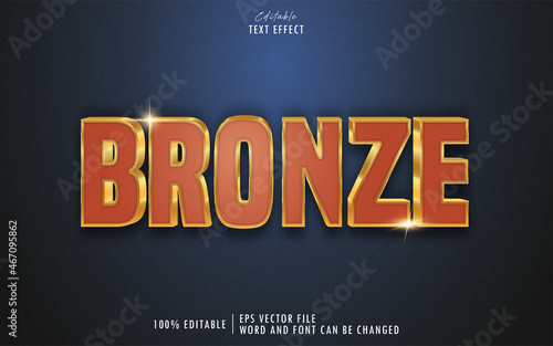 Bronze chrome luxury 3D text effect premium free download