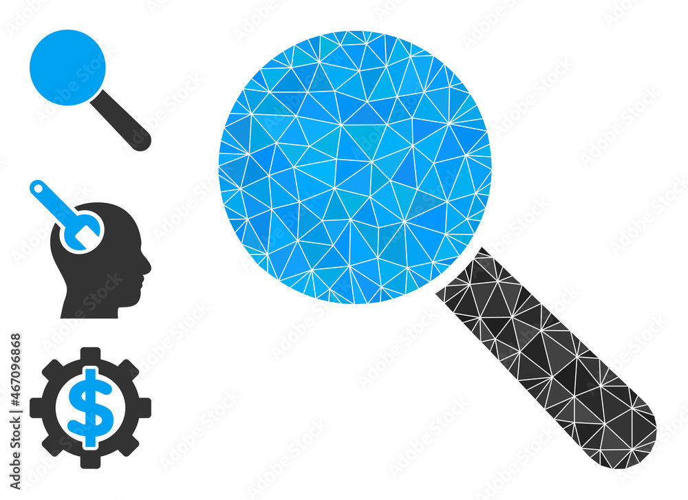 lowpoly search tool icon, and similar icons. Polygonal search tool vector is designed of random triangles. Flat geometric lowpoly illustration is based on search tool icon. lowpoly search tool icon, and similar icons. Polygonal search tool vector is designed of random triangles. Flat geometric lowpoly illustration is based on search tool icon.