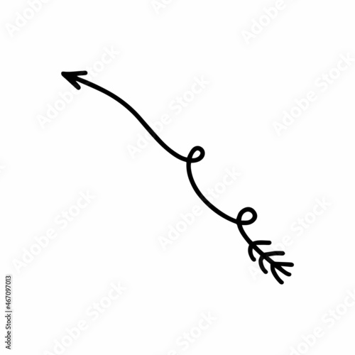 Vector grunge arrows isolated on white background, Valentines icon. Cute illustration for seasonal design, textile, decoration playroom or greeting card. Hand drawn prints and doodle. Cupid arrow.