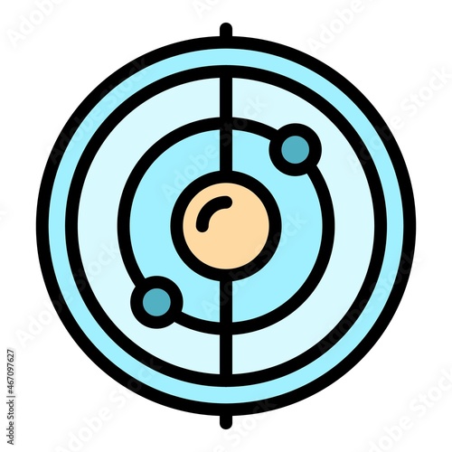 Instrument gyroscope icon. Outline instrument gyroscope vector icon color flat isolated