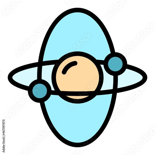 Attitude gyroscope icon. Outline attitude gyroscope vector icon color flat isolated