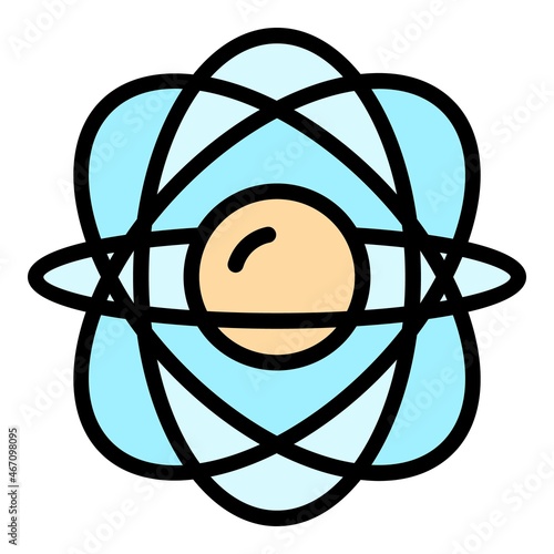 Gravity gyroscope icon. Outline gravity gyroscope vector icon color flat isolated