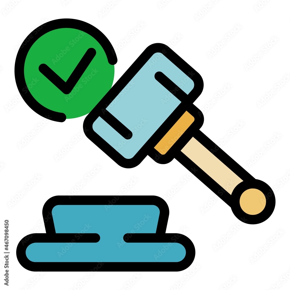 Quality stamp icon. Outline quality stamp vector icon color flat isolated Quality stamp icon. Outline quality stamp vector icon color flat isolated