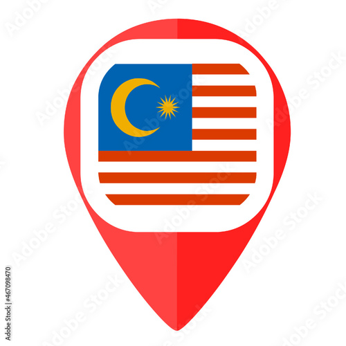 Free Download Malaysia flag pin map marker country - GFXLoad