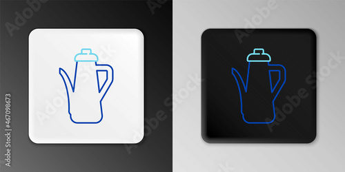 Line Teapot icon isolated on grey background. Colorful outline concept. Vector