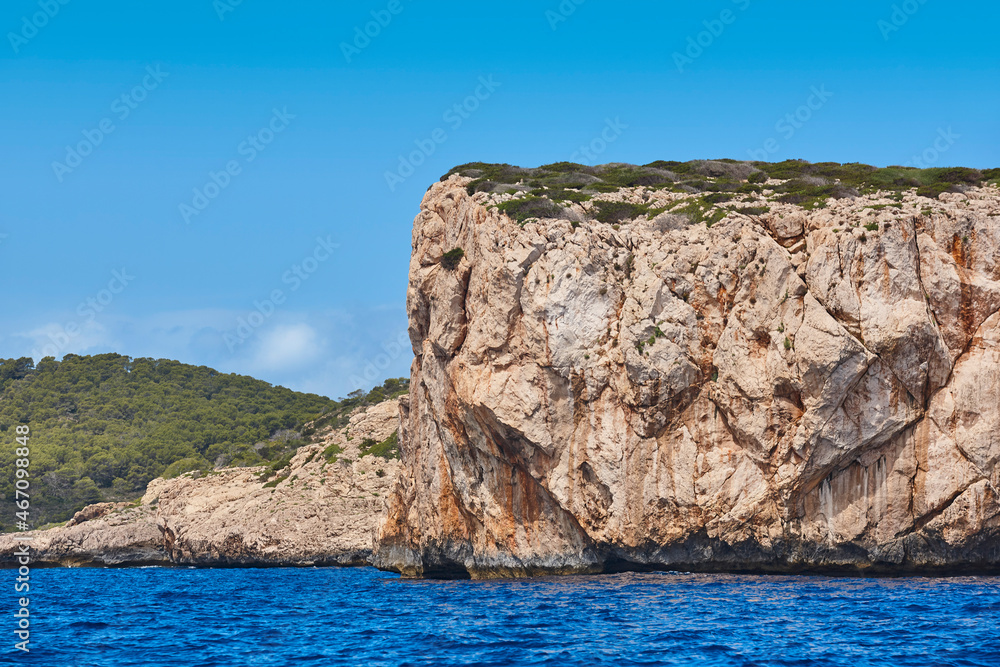 Balearic islands mediterranean coastline. Cabrera archipelago. Mallorca