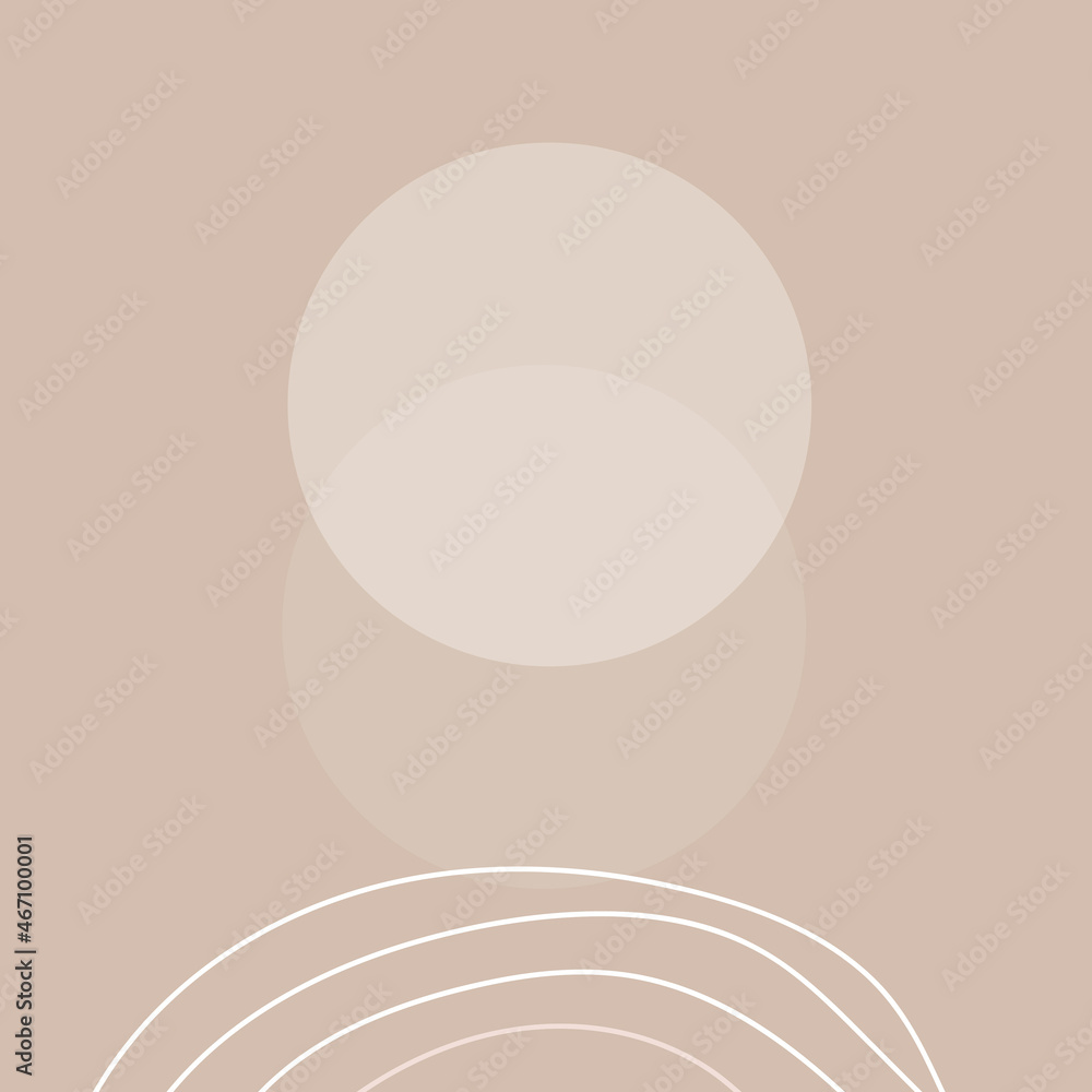 Square light brown background for text, advertising, promotion, message, big sales, discounts, social networks. Abstract lines and shapes. Overlay and overlap. Vector illustration. Eps 10.