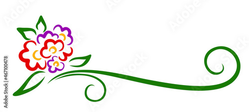 A symbol of a stylized bouquet flowers.