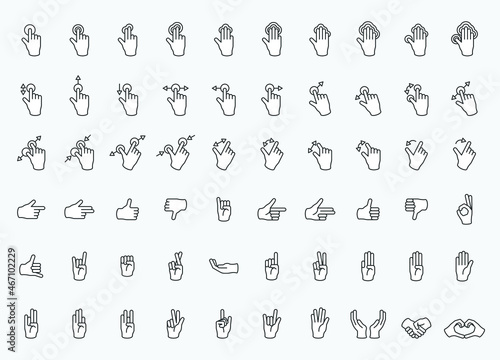 Full set finger gesture for your project design