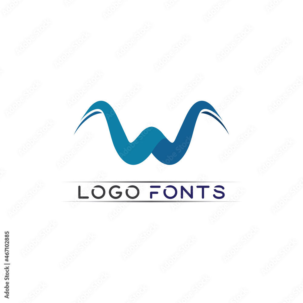 W Letter Logo Template