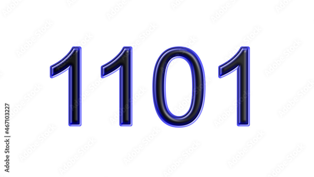 blue 1101 number 3d effect white background blue 1101 number 3d effect white background
