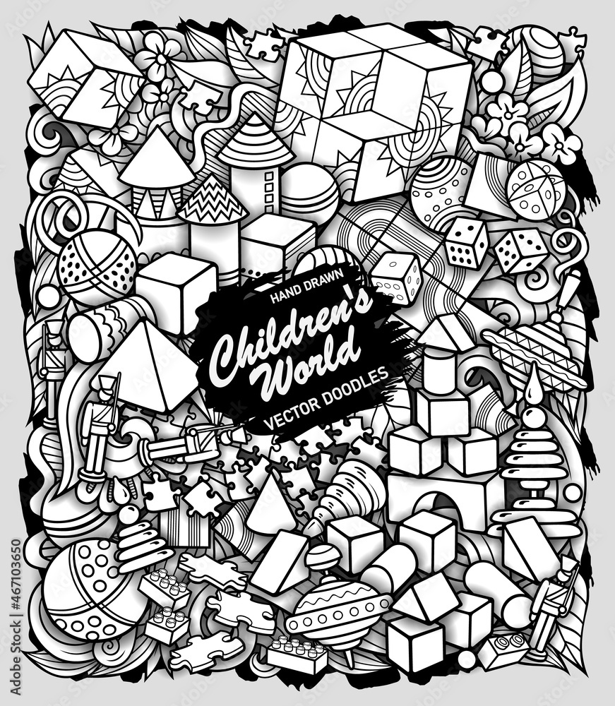 Cartoon vector doodle Toys illustration. Cartoon vector doodle Toys illustration.