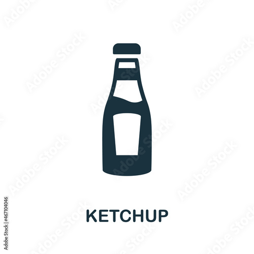 Ketchup icon. Monochrome sign from take away collection. Creative Ketchup icon illustration for web design  infographics and more