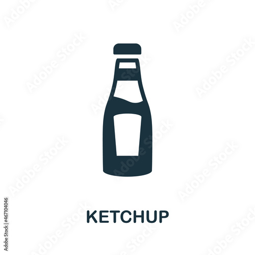 Ketchup icon. Monochrome sign from take away collection. Creative Ketchup icon illustration for web design, infographics and more