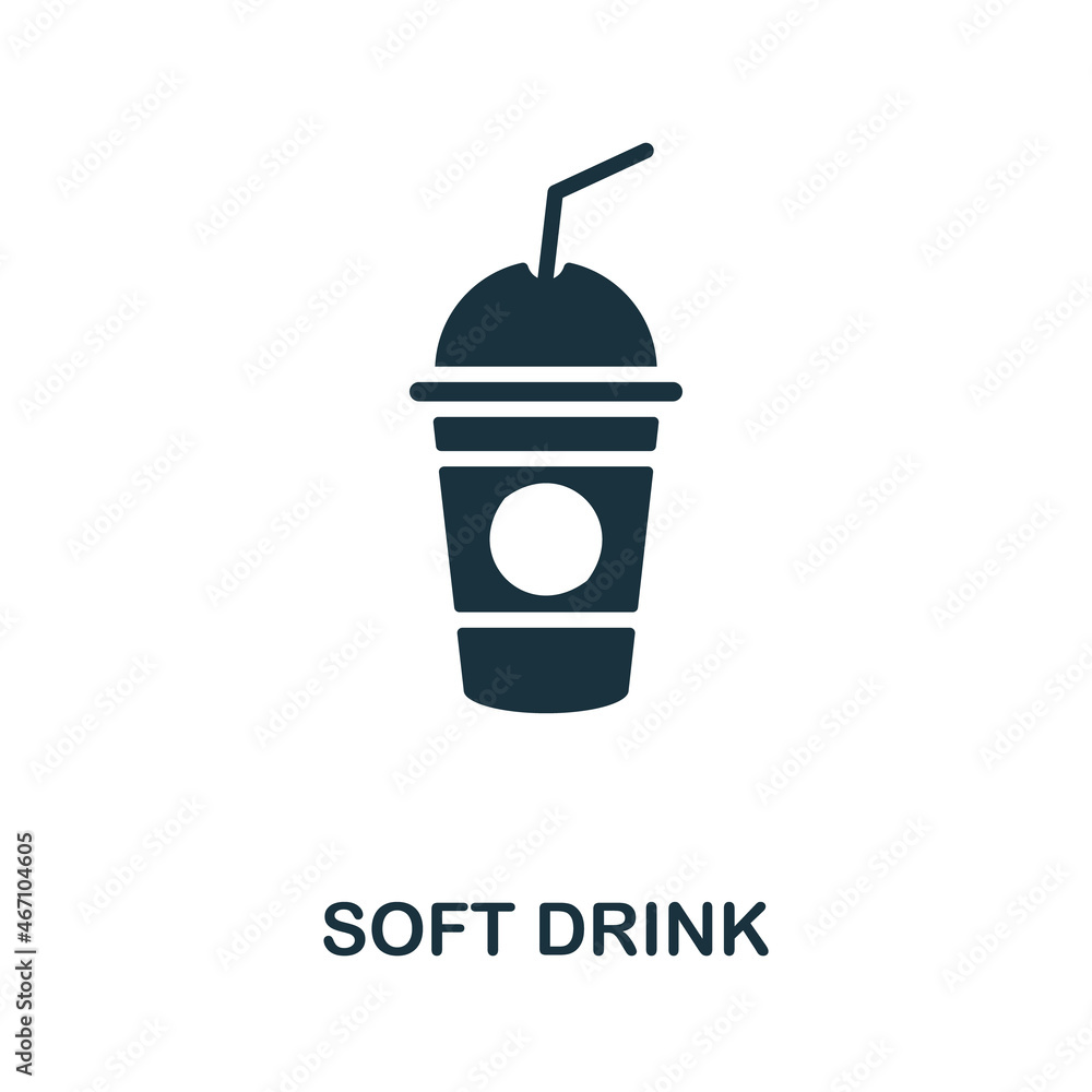 Soft Drink icon. Monochrome sign from take away collection. Creative Soft Drink icon illustration for web design, infographics and more Soft Drink icon. Monochrome sign from take away collection. Creative Soft Drink icon illustration for web design, infographics and more