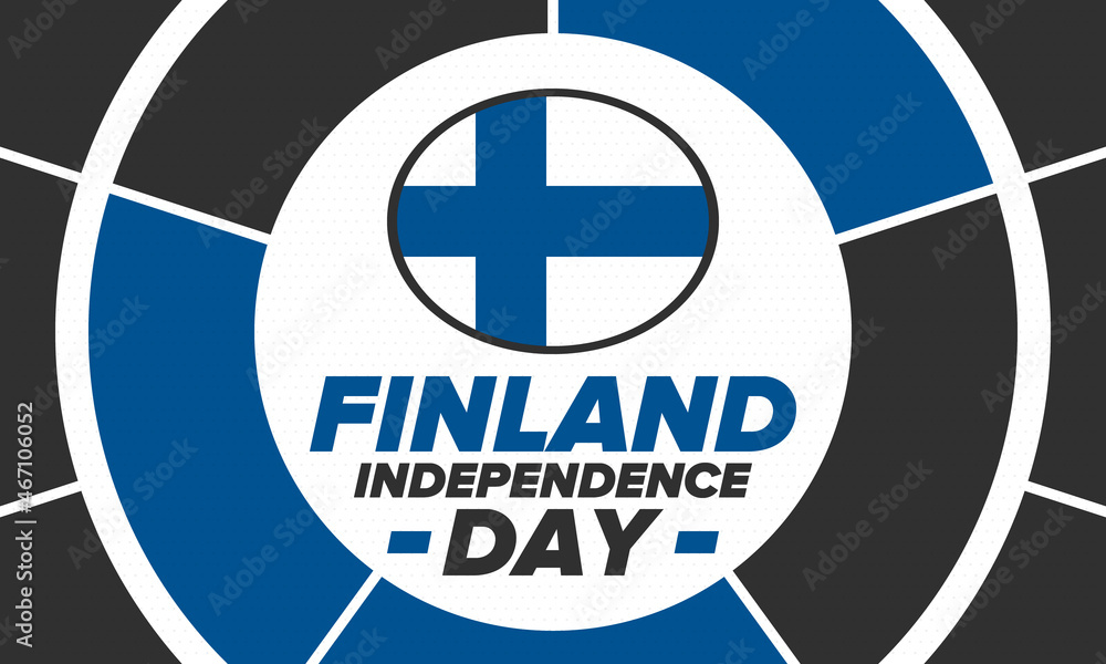 Finland Independence Day. Finnish national happy holiday, celebrated annual in December 6. Finland flag. Patriotic elements. Poster, card, banner and background. Vector illustration Finland Independence Day. Finnish national happy holiday, celebrated annual in December 6. Finland flag. Patriotic elements. Poster, card, banner and background. Vector illustration