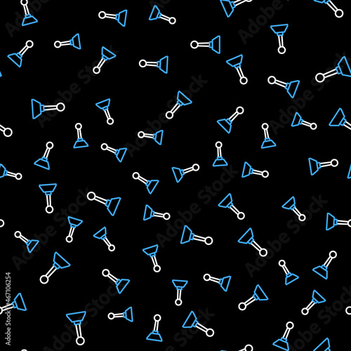 Line Milling cutter for manicure icon isolated seamless pattern on black background. Apparatus for manicure. Manicure tools. Vector