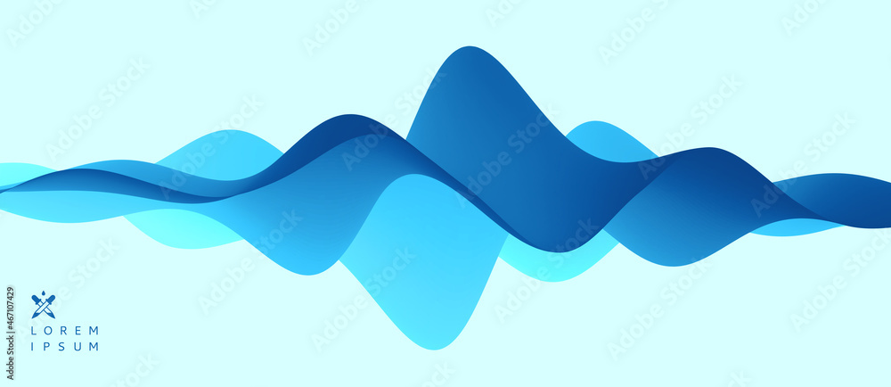 3D abstract wavy background with modern gradient colors. Motion sound wave. Vector illustration for banner, flyer, brochure, booklet, presentation or websites design. 3D abstract wavy background with modern gradient colors. Motion sound wave. Vector illustration for banner, flyer, brochure, booklet, presentation or websites design.