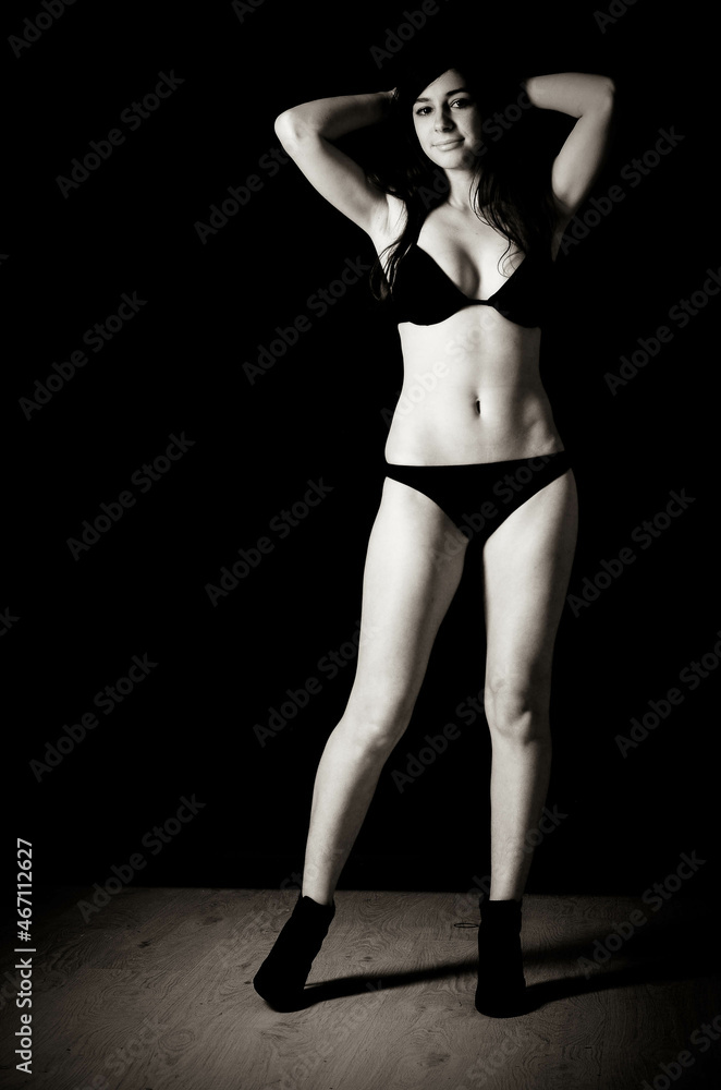 beautiful girl in linen. Isolation beautiful girl in linen. Isolation