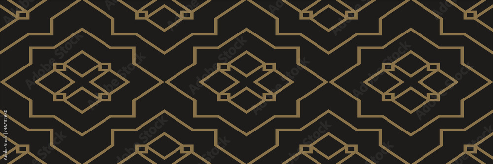 Abstract background pattern with geometric ornament on black background. Seamless pattern, texture Abstract background pattern with geometric ornament on black background. Seamless pattern, texture