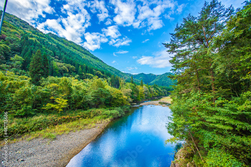 秋田県 抱返り渓谷の風景 