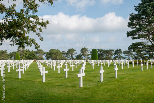 American cemetery in Normandy.This cemetery honors American soldiers who died during 2nd World War, in Europe