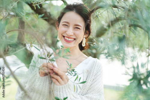 ウェディングドレスを着た花嫁