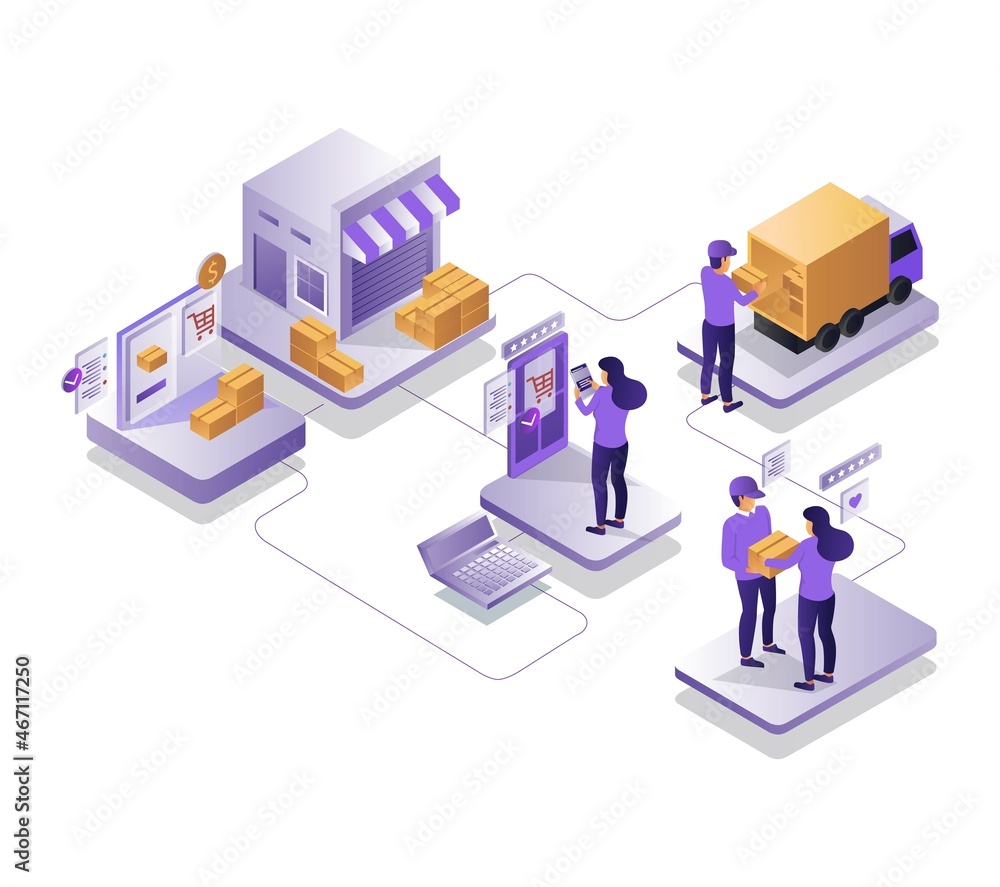 Delivery from e-commerce store Delivery from e-commerce store