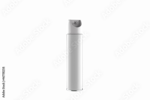 Empty blank fly and insect spray Mock up isolated on white background. 3d rendering.